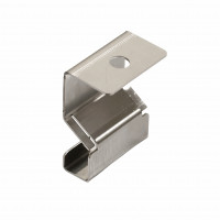Wire tray suspension bracket, S-shaped, stainless steel.