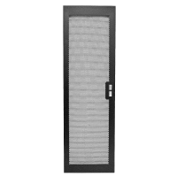 Perforated door (66%) to MGSE 19" 24U cabinet, width 610mm, front, black
