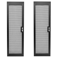 Perforated door (66%) for MGSE 19" 42U cabinet, width 610mm, back and front, black