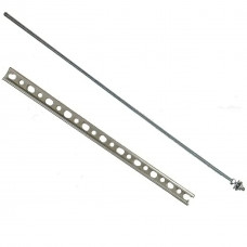 Траверса для крепления арматуры, (Шпилька 1000 мм), стальная, оцинкованная, 500х27х18мм