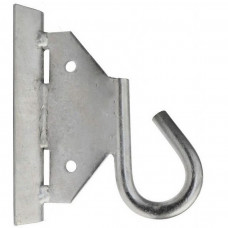 Крюк для опор для крепления двумя бандажными лентами, цинкованный