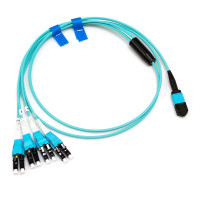 8 Fiber MPO(M)/UPC-LCD/UPC MM (G50-OM3) Type-B, 1m
