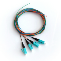  Set of colored pigtails LC/UPC 1.5 m, OM3, Easy strip, 4 fibers