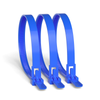 Reusable cable ties 250x8.0 mm, 100 pcs., blue