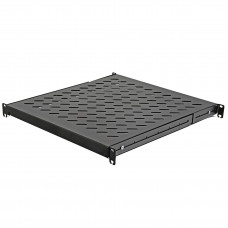 Полка 19" 4 точки кріпл. , 550мм глиб., перфорована , сталь , 1,5 мм , чорна