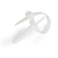 Clamp quick installation with shock screws, dowels D6, screed 90x6mm., White, INSTAIL.