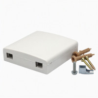 Абонентська розетка FTTH, для 2xSC simplex/ LC duplex, з кріпленням для 3мм патчкорду без заглушок, біла