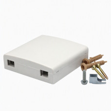 Абонентська розетка FTTH, для 2xSC simplex/ LC duplex, з кріпленням для 3мм патчкорду без заглушок, біла