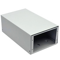 ВО коробка для ВО сполук (4 х 16 SC / FC) без лицьової панелі, порожня, сіра.