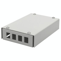 Мини-бокс для ВО адаптеров, (120х80х28мм), 4 SC Simplex/ 4 LC Duplex, серый CMS