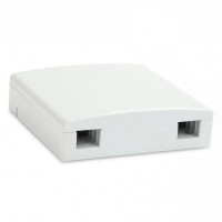 FTTH subscriber socket, for 2xSC simplex/LC duplex white