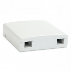 FTTH subscriber socket, for 2xSC simplex/LC duplex white