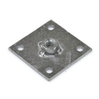 Plate with nut for fastening M8 studs to wooden ceiling