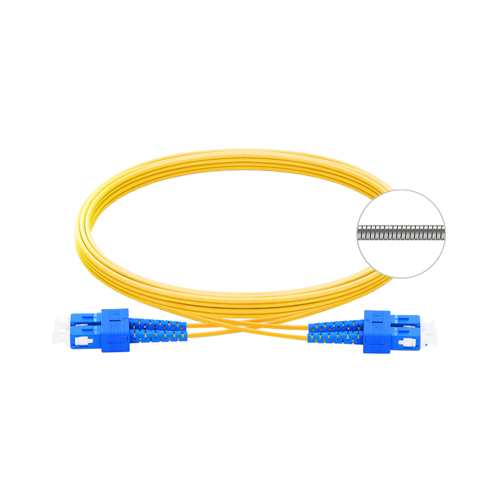 Армированные оптические патчкорды, Duplex, SC-SC, 10м, Бронированный, Артикул UPCA-10SCSC(SM)D(FW) - фото товара  1