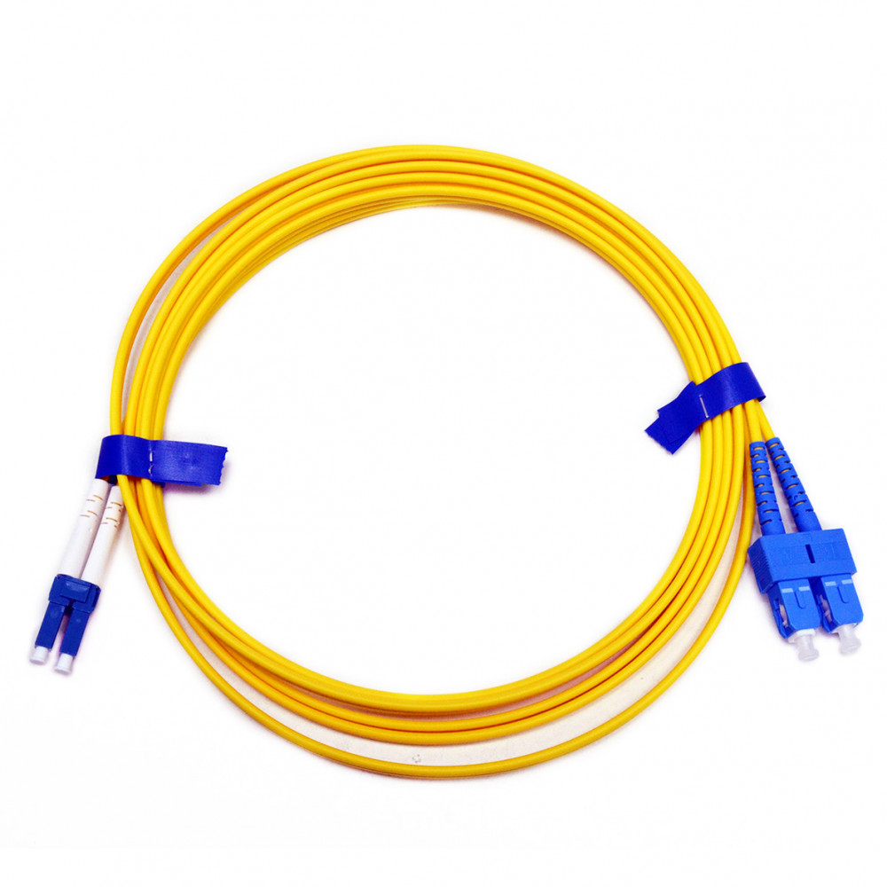 Fiber optic patch cords Single-mode (E9/125) SM, Duplex, SC-LC, 3м, Product Code UPC-3SCLC(SM)D(ON)S - product image  1