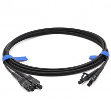 Патчкорд SC/UPC-LC/UPC MM (OM3) 0.5м Duplex чорний