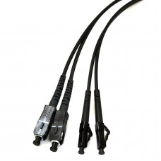 Patch cord SC/UPC-LC/UPC MM (OM3) 0.5m Duplex, black