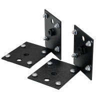 The reinforcing plate for the support of the legs of the racks (set of 4 pieces) is black