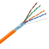F/UTP cable cat. 5E, 24AWG, sheath LS0H(B2ca), 305 m, orange