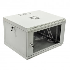 Шкаф 6U, 600х500х373 мм (ШxГxВ), L-type, акриловое стекло, серый