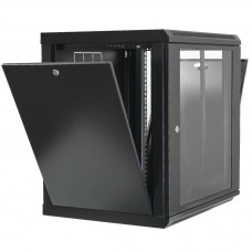 Шкаф 15U, 600х500х773 мм (ШxГxВ), L-type, акриловое стекло, черный