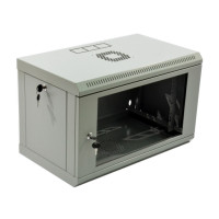 Шкаф 6U, 600х350х373 мм (Ш*Г*В), эконом, акриловое стекло, серый