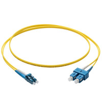 LC Duplex to SC Duplex Patch cord, 2 fibres, LSZH, 2.0 mm legs, Single-mode (OS2), 3 m