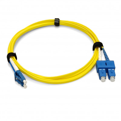 1 Meter OS2 LC to LC Fiber Optic Cable - Single Mode Duplex Fiber