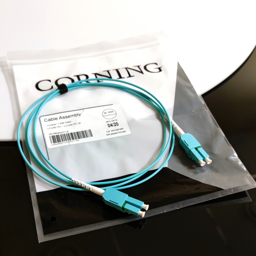 FO Patch Cords Corning®, Multimode MM (OM3) G50/125, Duplex, LC-LC, 1.5м, Product Code UMUM02TNZ20001.5M - product image 2