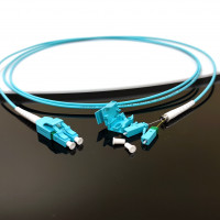 RFP LC Uniboot to RFP LC Uniboot Patch cord, 2 fibres, Interconnect tight-buffered cable,OM3, 3m