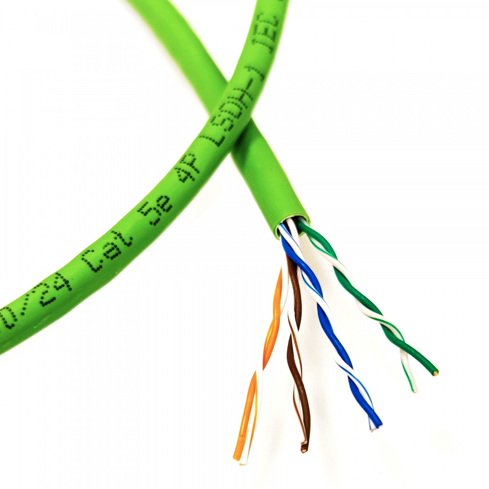 LAN Cable, Indoor use, UTP, cat 5e, FRNC/LSZH, Eca, Green, Product Code UU009120237 - product image  1