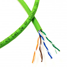  Кабель U/UTP, кат. 5E, AWG 24, LSZH, зеленый, 305м,  Corning