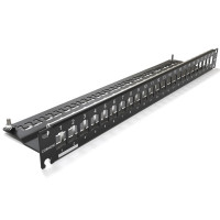 Corning FutureCom™ Keystone Patch panel 19" flush mount,for 24 Keystone jacks