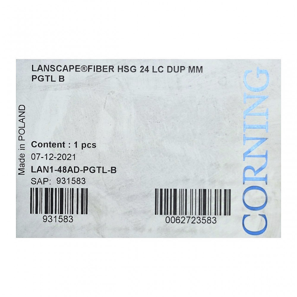 Волоконно-оптические патч-панели Corning, Multimode OM3/OM4, Артикул LAN1-48AD-PGTL-B - фото товара 11