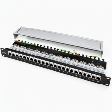 Патч-панель 19" 24xRJ-45 FTP, кат. 6, dual type, EPNew