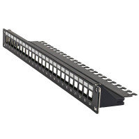 Патч-панель под 24 модуля Keystone, 1U, с задним организатором, EPNew