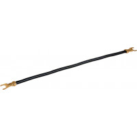 Соединитель электрический кабельный (NYAF) сечение 6мм², длина 250мм, с вильчатыми наконечниками, цвет чёрный