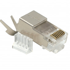 Коннектор RJ45 STP кат. 6A/8, 50μ, 1.45мм, со вставкой