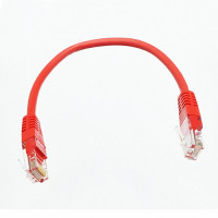 Patch cord UTP, 0,25 m Cat. 5e, red