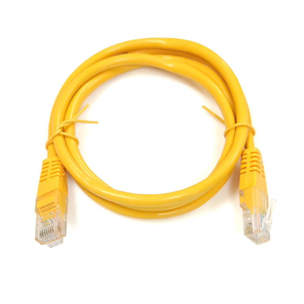 Patch Cords, UTP, cat 5e, PVC, 1м, Yellow, Product Code PAUT3100-Yl - product image  1