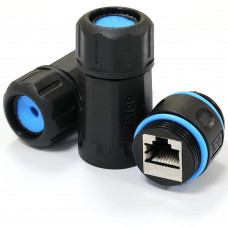 IP68 Waterproof Twisted Pair Connector, STP, Cat. 6, for RJ-45 connectors
