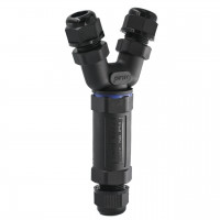 З'єднувач електричного кабелю, Y-тип, 16A, 3P, 0.5-2.5мм², IP68