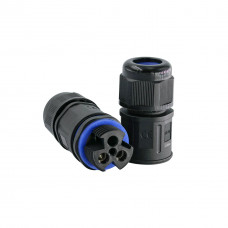Electrical cable connector, I-type, 16A, 2P, 0.5-2.5mm², IP68