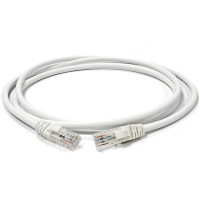 Patch cord U/UTP, 1.5m, cat. 6, 26AWG, white, LSZH