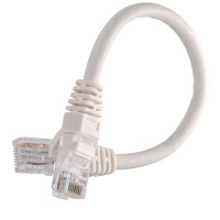 Патч-корд U/UTP, 0.3м, кат. 6a, 26AWG, білий, LSZH