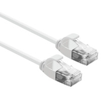 Патч-корд U/UTP, 0.2м, кат. 6А, 28AWG, белый, Slim, LSZH