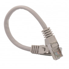Патч-корд S/FTP, 0.2 м, кат. 6А, серый, LW  