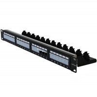 Патч-панель 19" 24xRJ-45 UTP, кат. 6А, с организатором