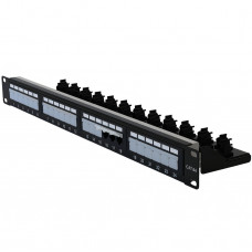Патч-панель 19" 24xRJ-45 UTP, кат. 6А, із заднім організатором
