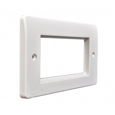 2 GANG EURO FRONTPLATE FOUR MODULE APERTURE SIZE 100 X 50MM